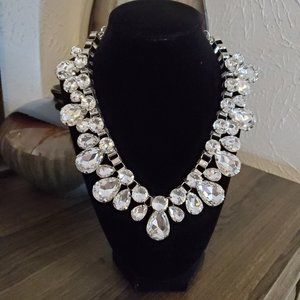 3for$35 Silver Rhinestone Statement Necklace